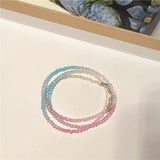 Sweet Girly Beaded Glass Necklace for Women