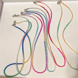 Sweet Girly Beaded Glass Necklace for Women