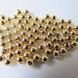 Solid 18Kt Yellow Pendant Women 3mm Bead Pendant