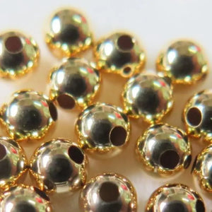 Solid 18Kt Yellow Pendant Women 3mm Bead Pendant