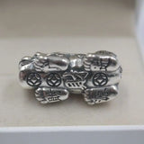 Pure S925 Sterling Silver Pixiu Figure Bead Pendant