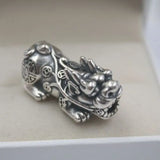 Pure S925 Sterling Silver Pixiu Figure Bead Pendant