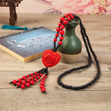 South Korea Tourin cinnabar Flower Necklace Pendant