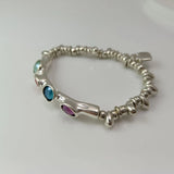 925 Silver Crystal Zircon Bracelet - Holiday Jewelry