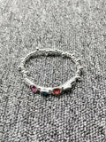 925 Silver Crystal Zircon Bracelet - Spanish Niche Electroplating