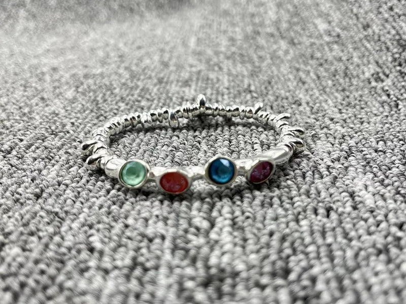 925 Silver Crystal Zircon Bracelet - Spanish Niche Electroplating