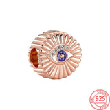 Sterling Silver All-seeing Eye Charm Bead for Bracelet Pendant