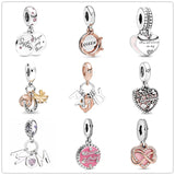 Infinity Heart Sisters Mom Charm Bead for Bracelet