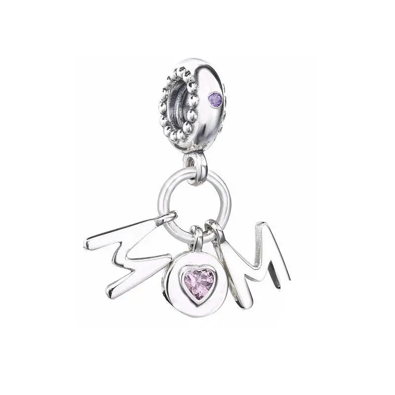 Infinity Heart Sisters Mom Charm Bead for Bracelet