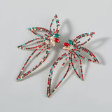 Rhinestone Flower Drop Earrings Dinner Wedding Jewelry