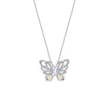 Sparkly Crystal Butterfly Necklace Women's Jewelry