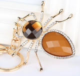 Spider Pendant Charm Rhinestone Crystal Key Chain Wedding Party Gift