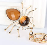 Spider Pendant Charm Rhinestone Crystal Key Chain Wedding Party Gift