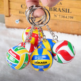 Beach Volleyball PVC Keychain Key Chain Ring Football Beach Ball Key Ring