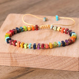 Imeprial Stone 7 Chakra Bracelet for Healing Energy Yoga