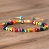 Imeprial Stone 7 Chakra Bracelet for Healing Energy Yoga