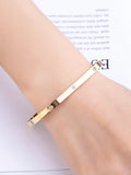Crystal Woman Bracelet Stainless Steel Cubic Zirconia Golden Jewelry