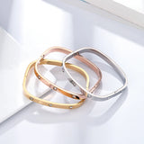 Crystal Woman Bracelet Stainless Steel Cubic Zirconia Golden Jewelry