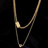 MOM Titanium Steel Necklace Women's Collarbone Chain