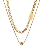 MOM Titanium Steel Necklace Women's Collarbone Chain