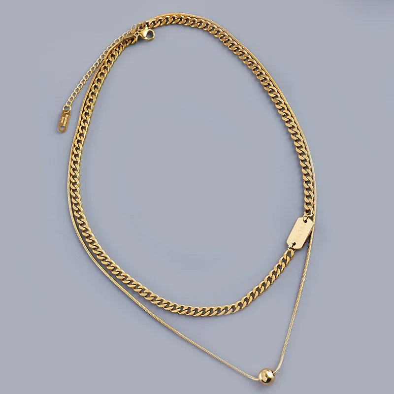MOM Titanium Steel Necklace Women's Collarbone Chain