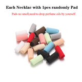 Steel Aromatherapy Diffuser Necklace Leather Locket Pendant