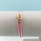 Stainless Steel Bracelet with Ribbon Lace Up Chain DIY Bracelet