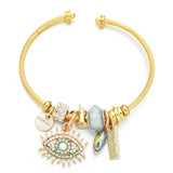 Stainless Steel Evil Eye Unicorn Charm Bracelet for Women Girls