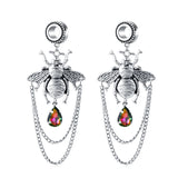 Stainless Steel Ear Plugs Tunnels Stretchers Piercing Jewelry 2PCS