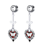 Stainless Steel Ear Plugs Tunnels Stretchers Piercing Jewelry 2PCS