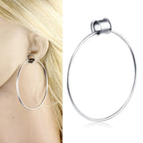 Stainless Steel Ear Plugs Tunnels Stretchers Piercing Jewelry 2PCS