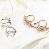 Women's Stainless Steel High Stars Tassel Earrings