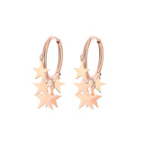 Women's Stainless Steel High Stars Tassel Earrings