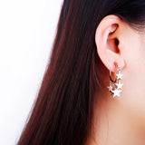 Women's Stainless Steel High Stars Tassel Earrings