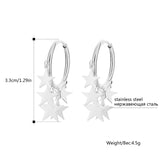 Women's Stainless Steel High Stars Tassel Earrings
