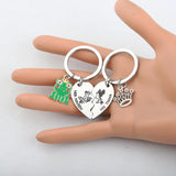 Frog and Princess Keychain Couple Lover Heart Matching Keyring