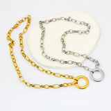 Geometric Circle Pendant Necklace for Women Vacation Choker Gift YS66