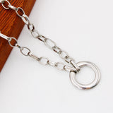 Geometric Circle Pendant Necklace for Women Vacation Choker Gift YS66