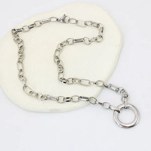 Geometric Circle Pendant Necklace for Women Vacation Choker Gift YS66