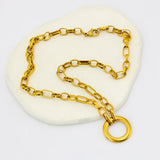Geometric Circle Pendant Necklace for Women Vacation Choker Gift YS66