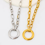 Geometric Circle Pendant Necklace for Women Vacation Choker Gift YS66