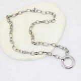 Geometric Circle Pendant Necklace for Women Vacation Choker Gift YS66