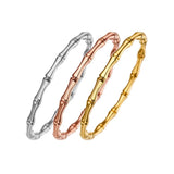 Stainless Steel Bamboo Joint Bangles Bracelet Romantic Gift Jewelry
