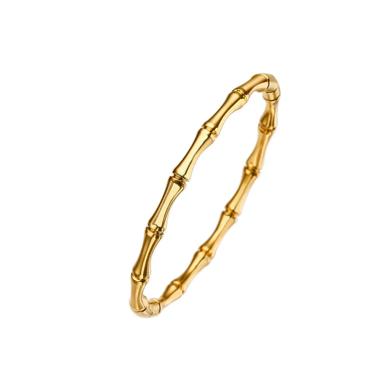 Stainless Steel Bamboo Joint Bangles Bracelet Romantic Gift Jewelry