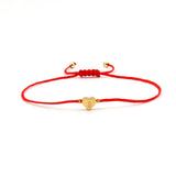 Stainless Steel Heart A-Z Letter Bracelet Women Hand Woven Adjustable