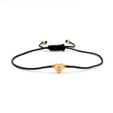 Stainless Steel Heart A-Z Letter Bracelet Women Hand Woven Adjustable