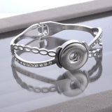 Stainless Steel Snap Jewelry Bracelet for Women 18mm Snap Charm Bracelet