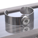 Stainless Steel Snap Jewelry Bracelet for Women 18mm Snap Charm Bracelet