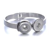 Stainless Steel Snap Jewelry Bracelet for Women 18mm Snap Charm Bracelet
