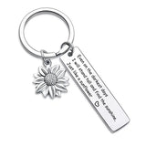 Inspirational Sunflower Keychain for Teacher